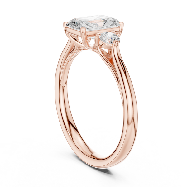 Anya Princess Cut Bezel Set Lab Grown Diamond Ring