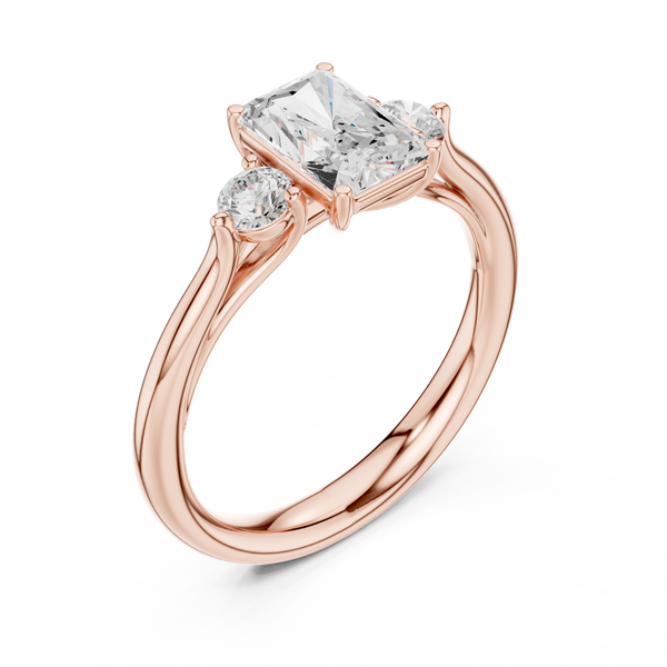 Anya Princess Cut Bezel Set Lab Grown Diamond Ring