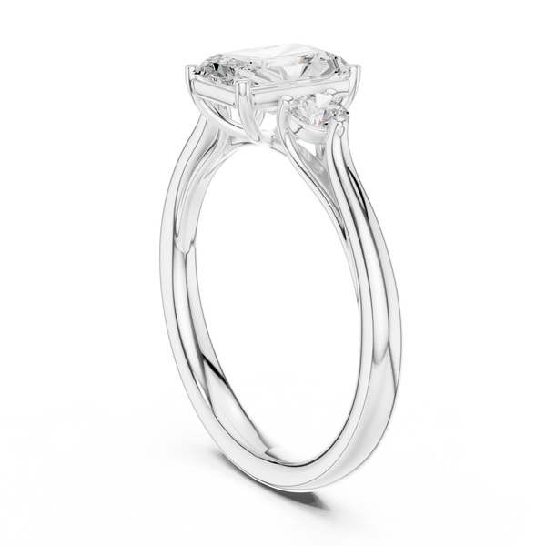 Anya Princess Cut Bezel Set Lab Grown Diamond Ring