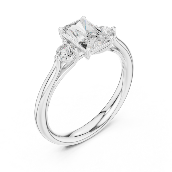 Anya Princess Cut Bezel Set Lab Grown Diamond Ring