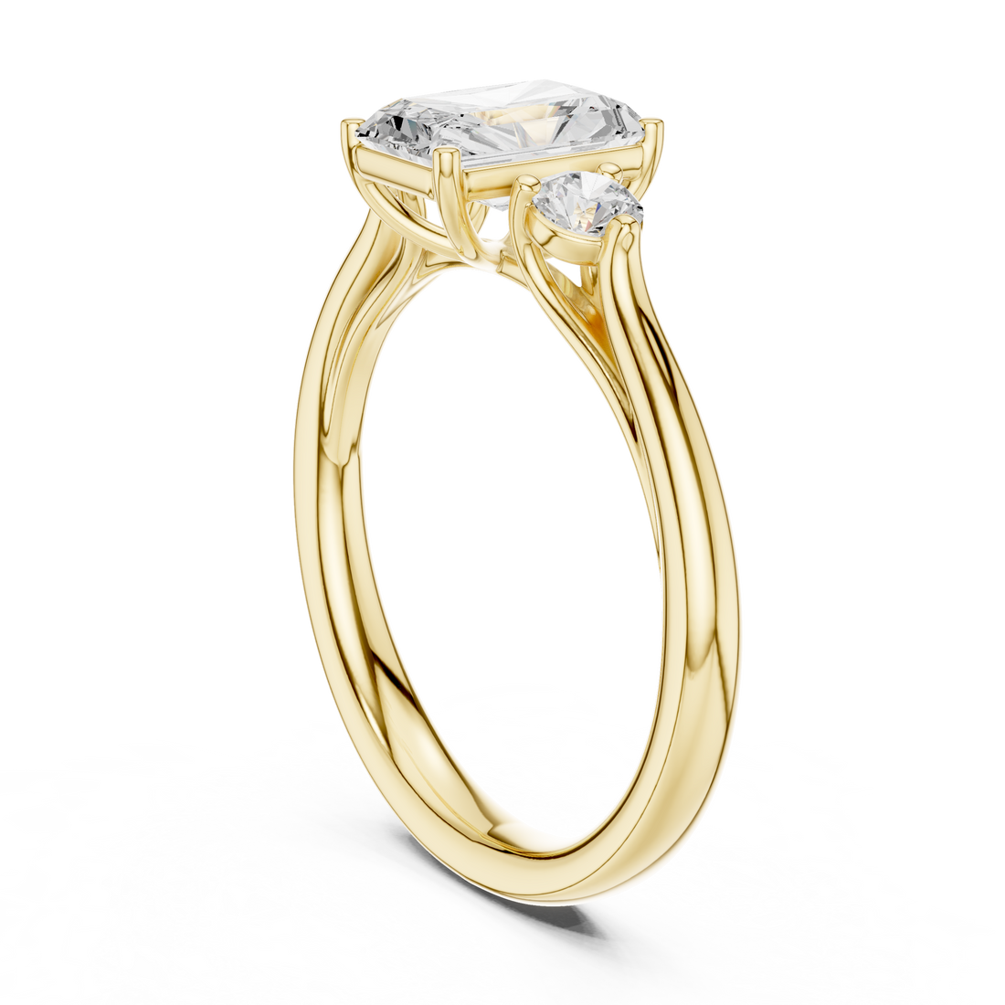 Anya Princess Cut Bezel Set Lab Grown Diamond Ring