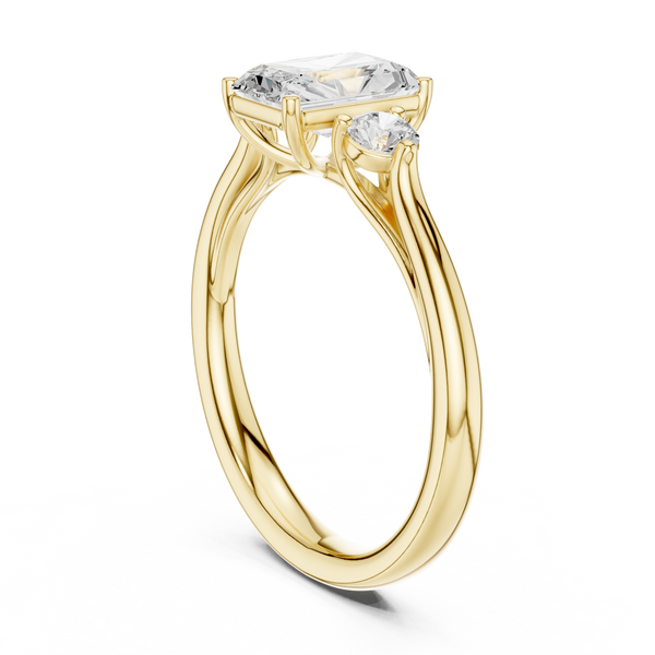 Anya Princess Cut Bezel Set Lab Grown Diamond Ring