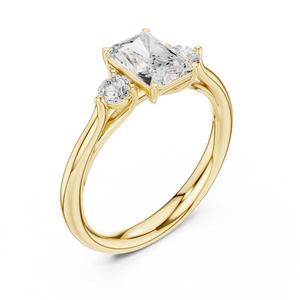 Anya Princess Cut Bezel Set Lab Grown Diamond Ring
