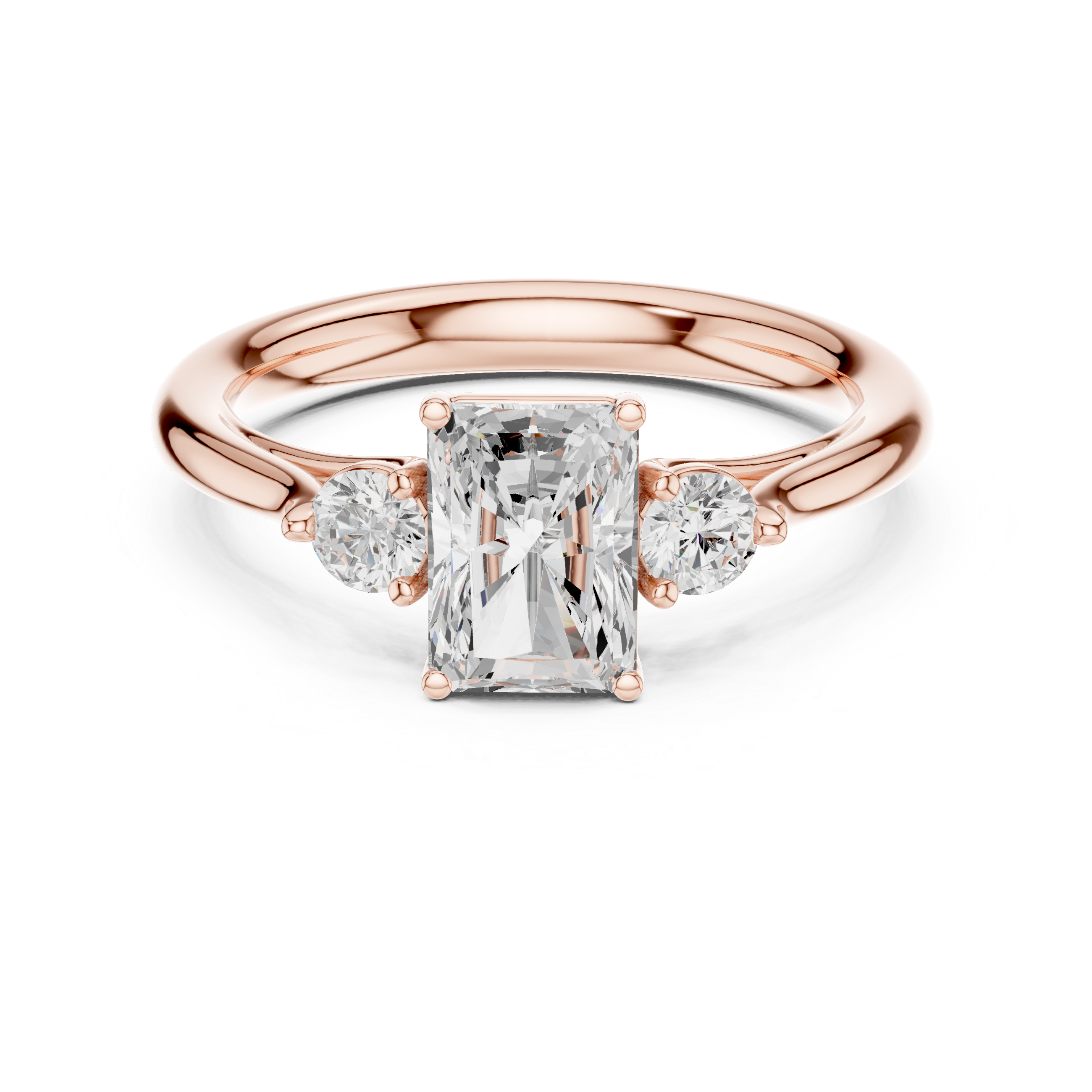 Anya Princess Cut Bezel Set Lab Grown Diamond Ring