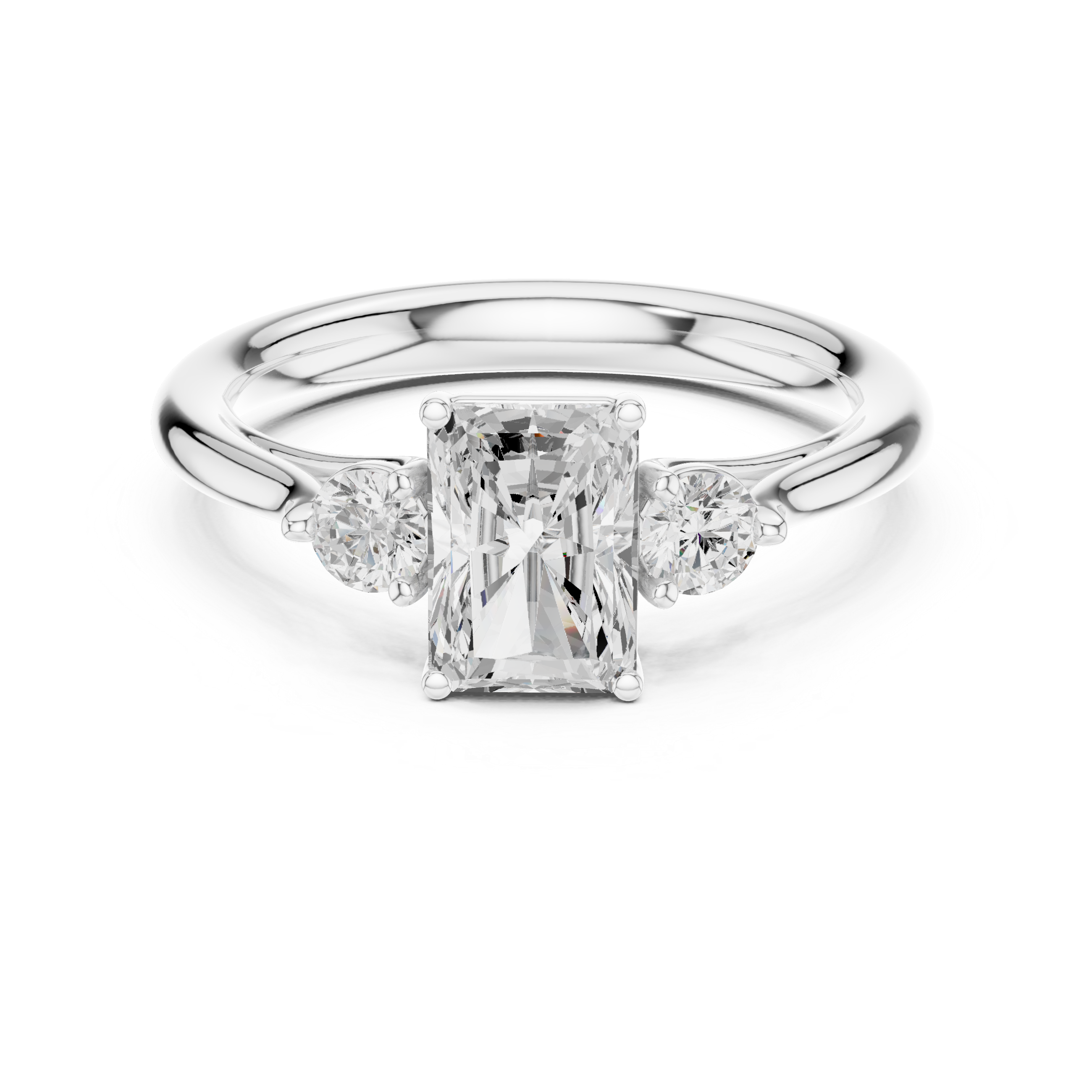 Anya Princess Cut Bezel Set Lab Grown Diamond Ring