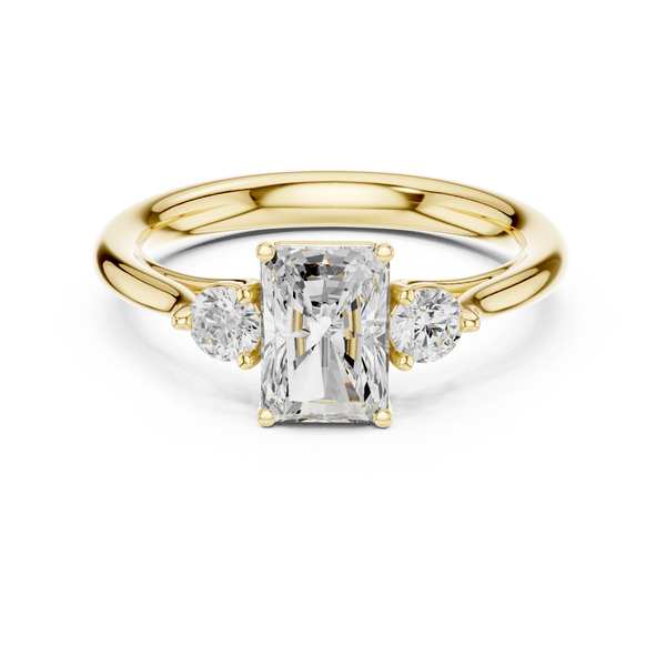 Anya Princess Cut Bezel Set Lab Grown Diamond Ring