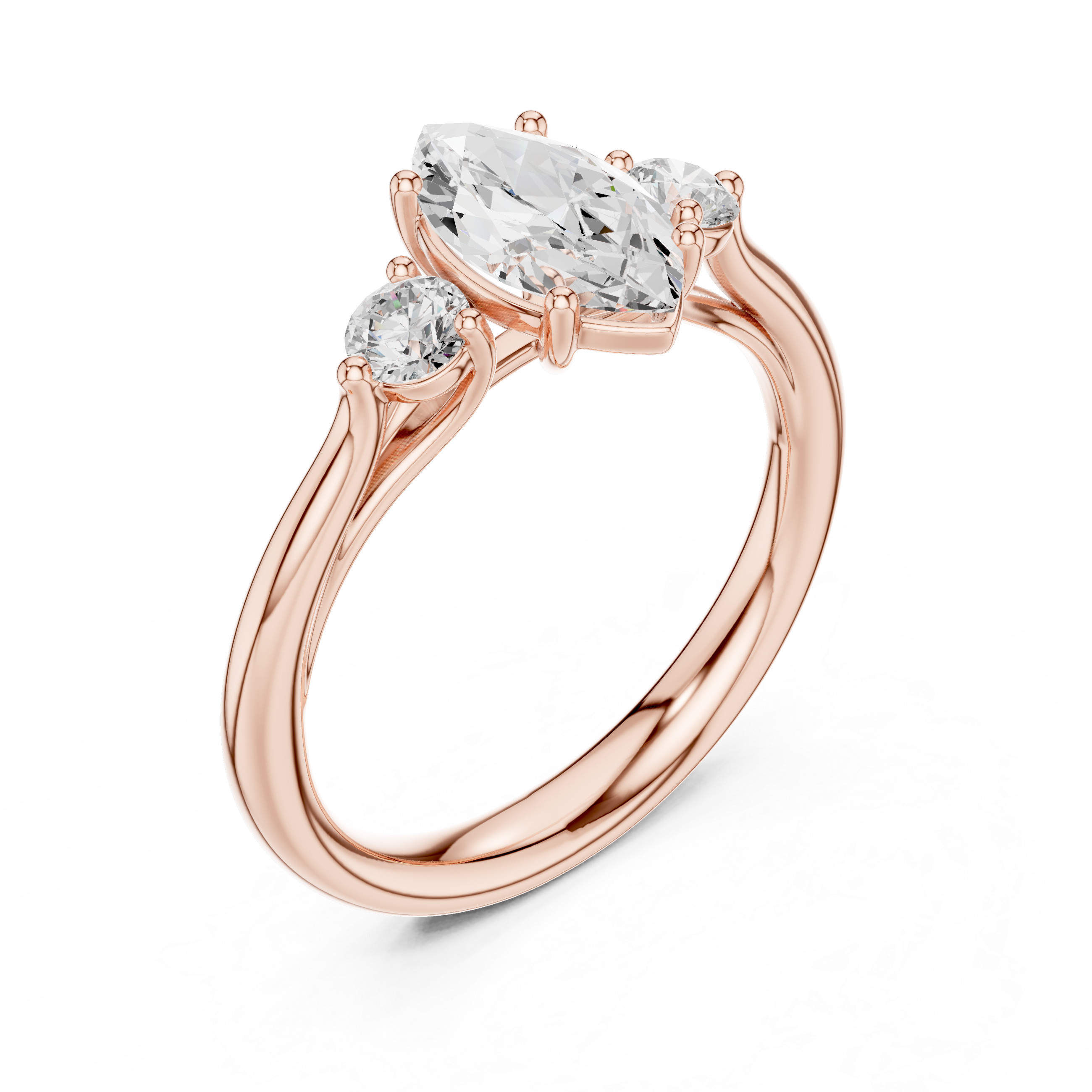 Zola Marquise Cut Bezel Set Lab Grown Diamond Ring