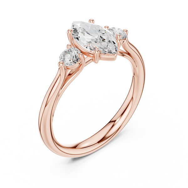 Zola Marquise Cut Bezel Set Lab Grown Diamond Ring