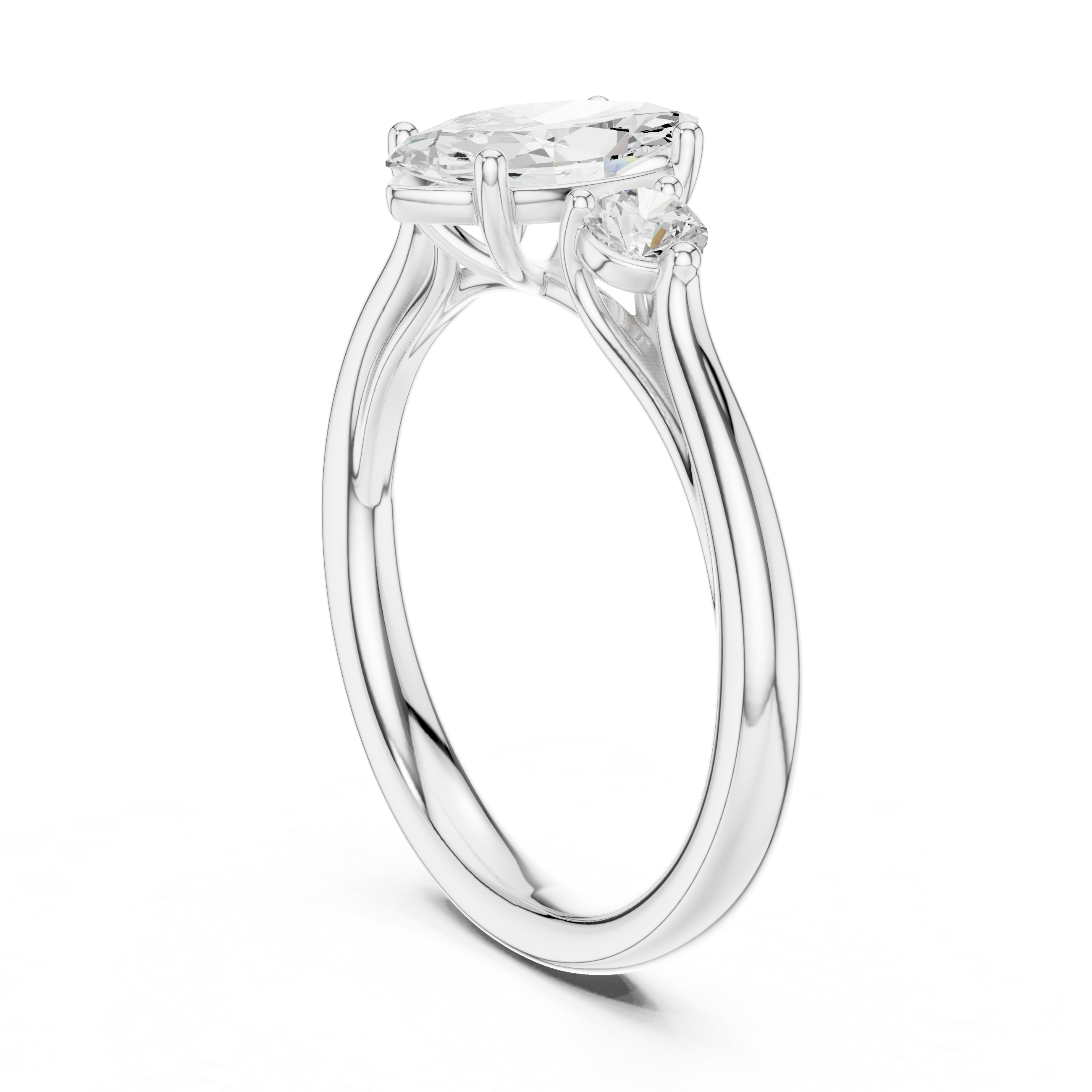 Zola Marquise Cut Bezel Set Lab Grown Diamond Ring