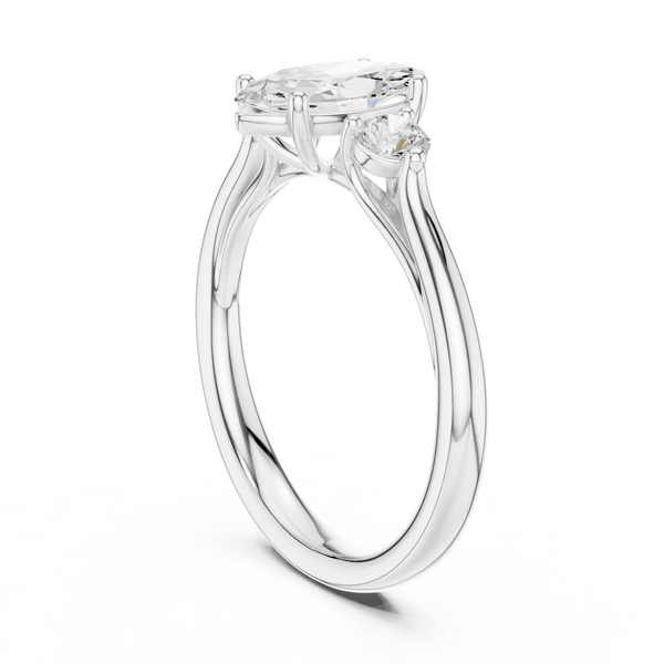 Zola Marquise Cut Bezel Set Lab Grown Diamond Ring