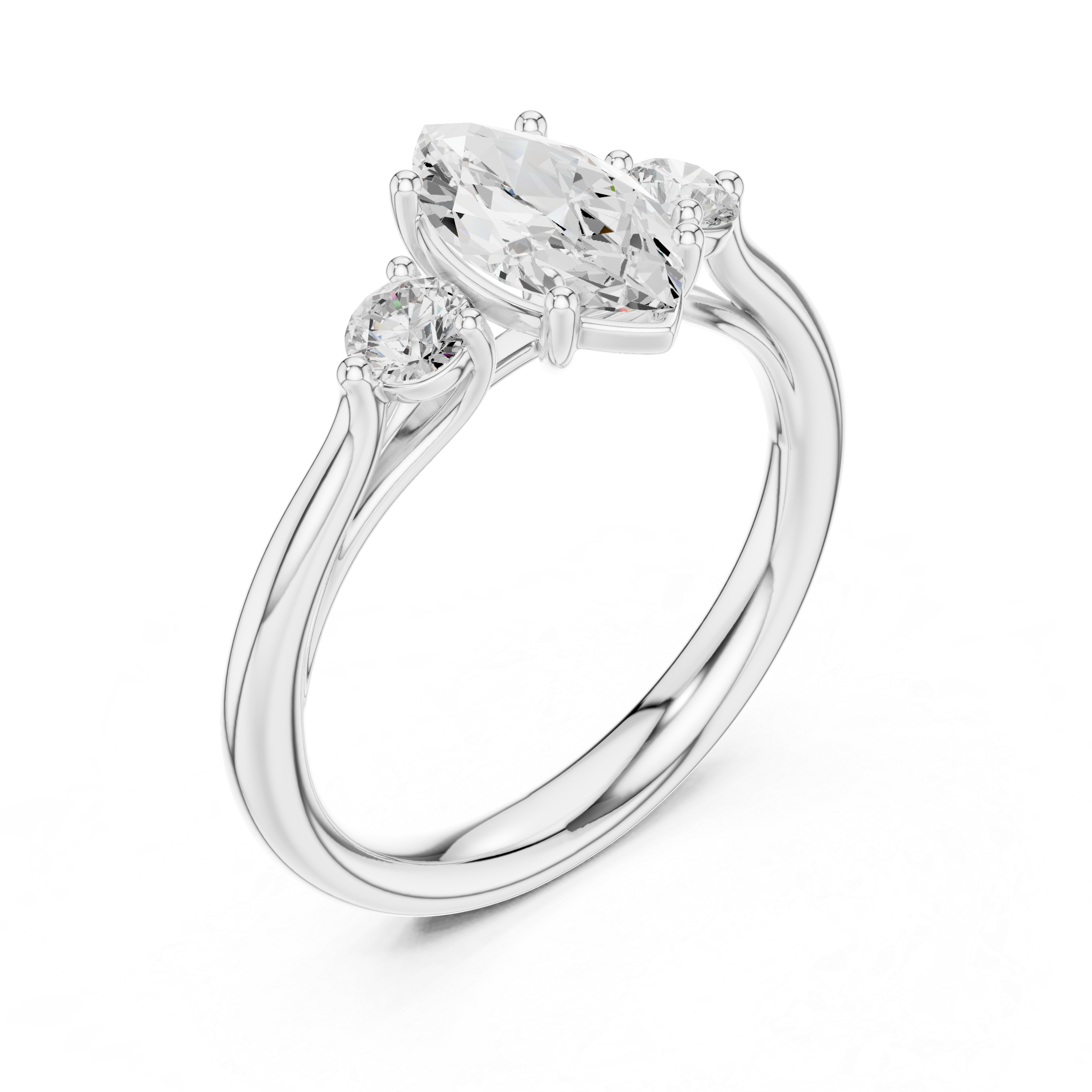 Zola Marquise Cut Bezel Set Lab Grown Diamond Ring