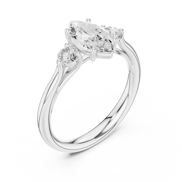 Zola Marquise Cut Bezel Set Lab Grown Diamond Ring