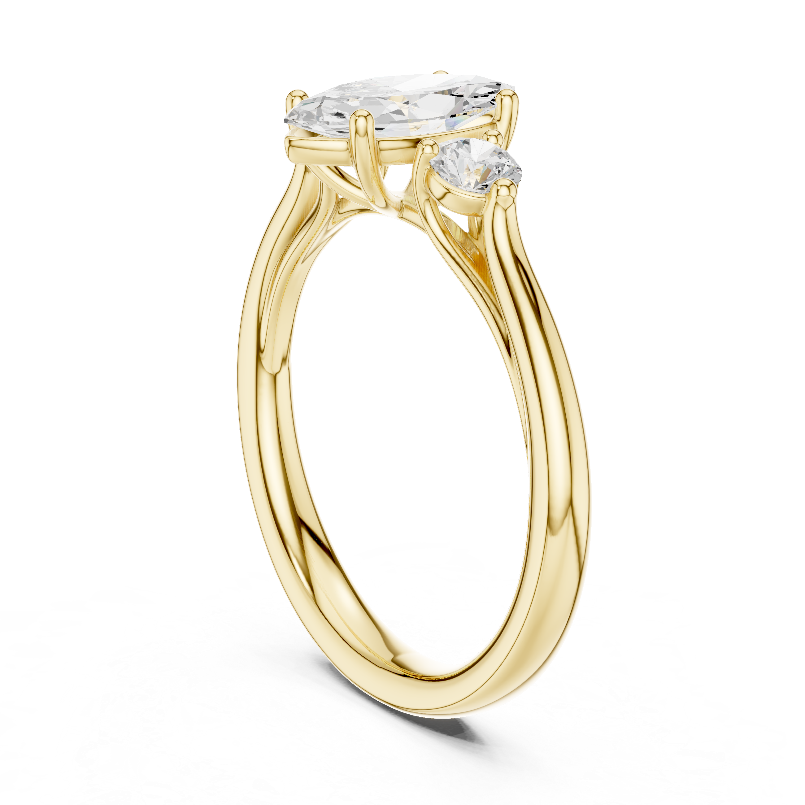 Zola Marquise Cut Bezel Set Lab Grown Diamond Ring