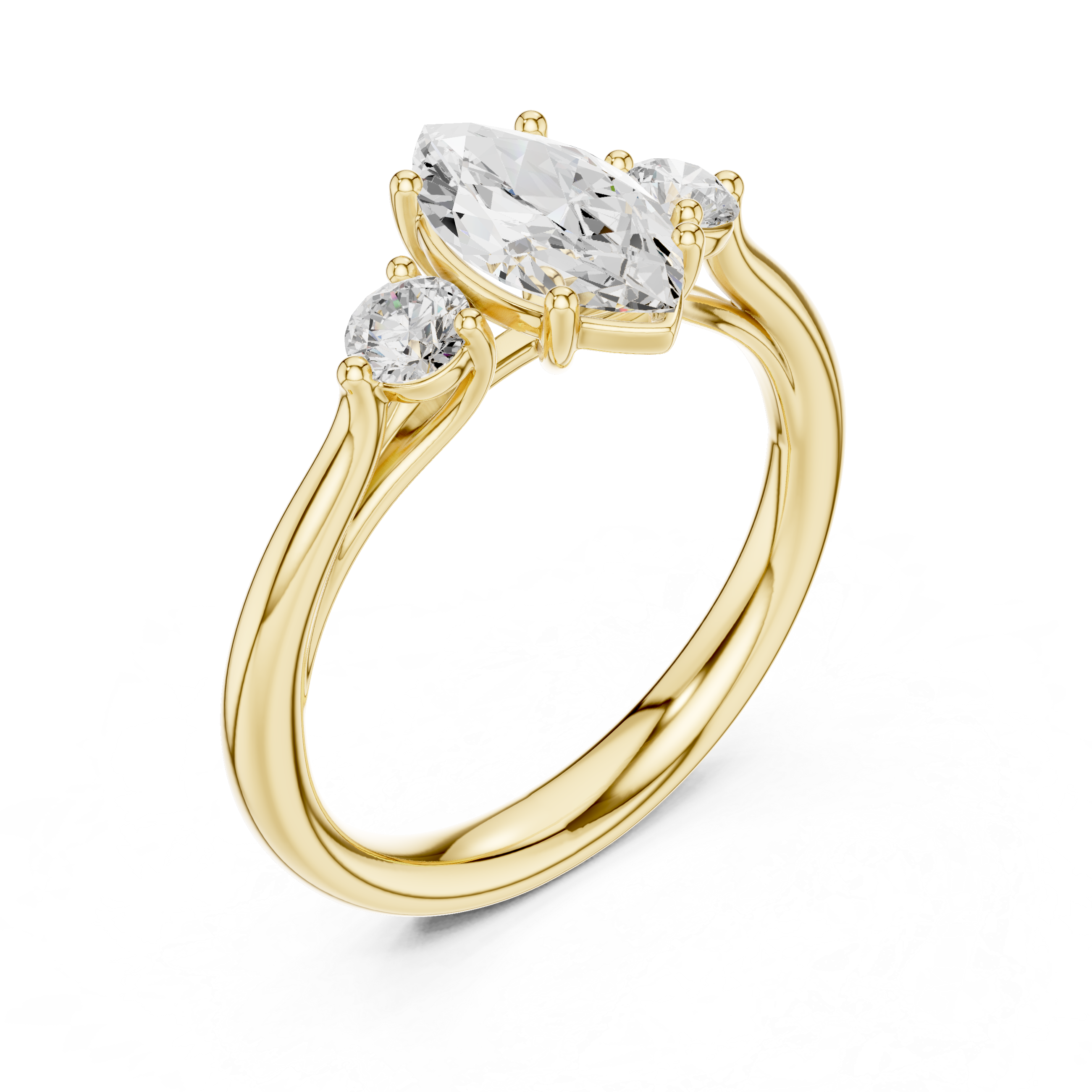 Zola Marquise Cut Bezel Set Lab Grown Diamond Ring