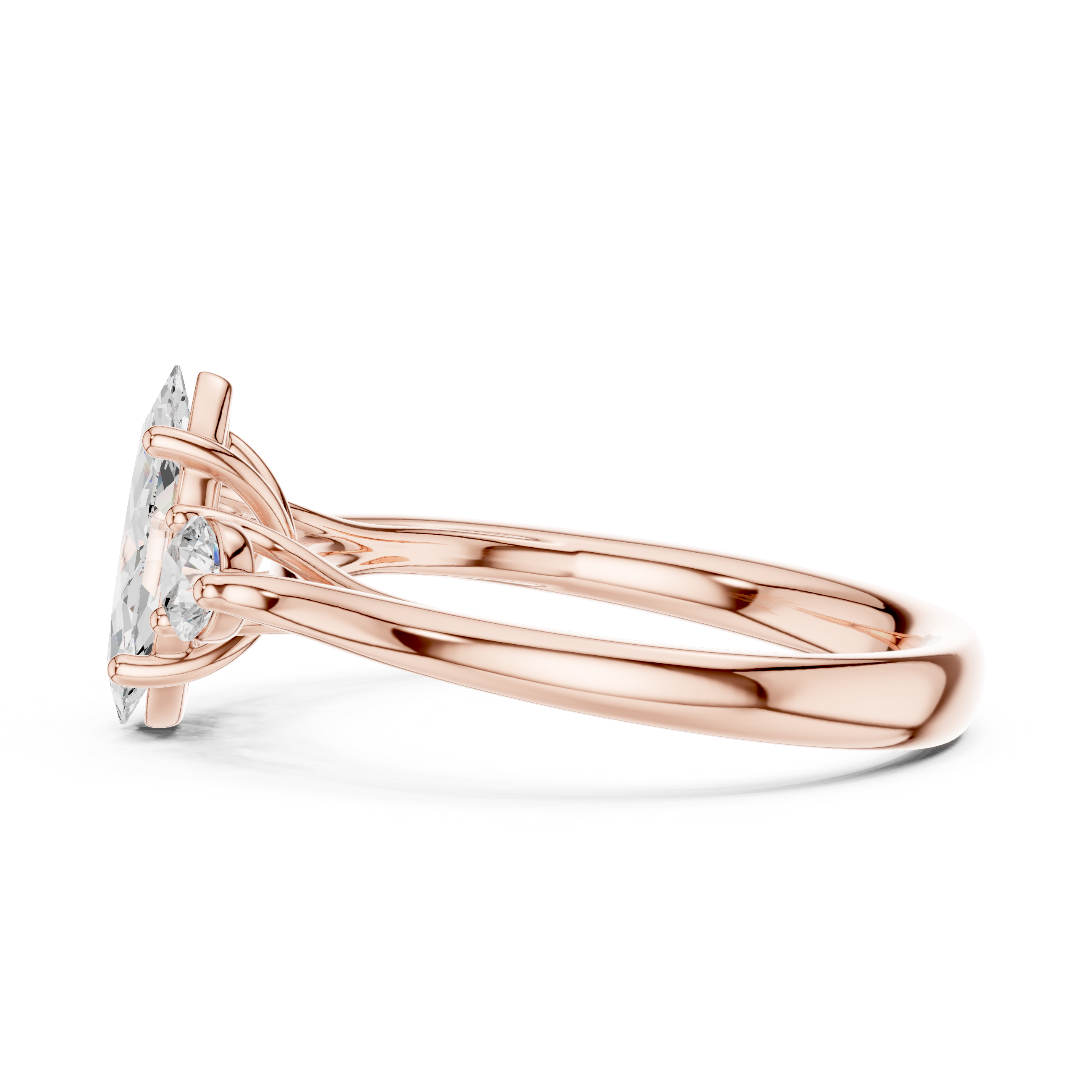 Zola Marquise Cut Bezel Set Lab Grown Diamond Ring