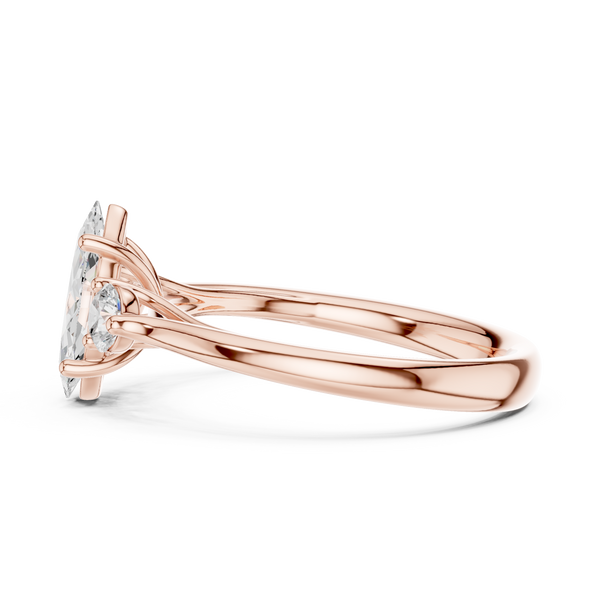 Zola Marquise Cut Bezel Set Lab Grown Diamond Ring