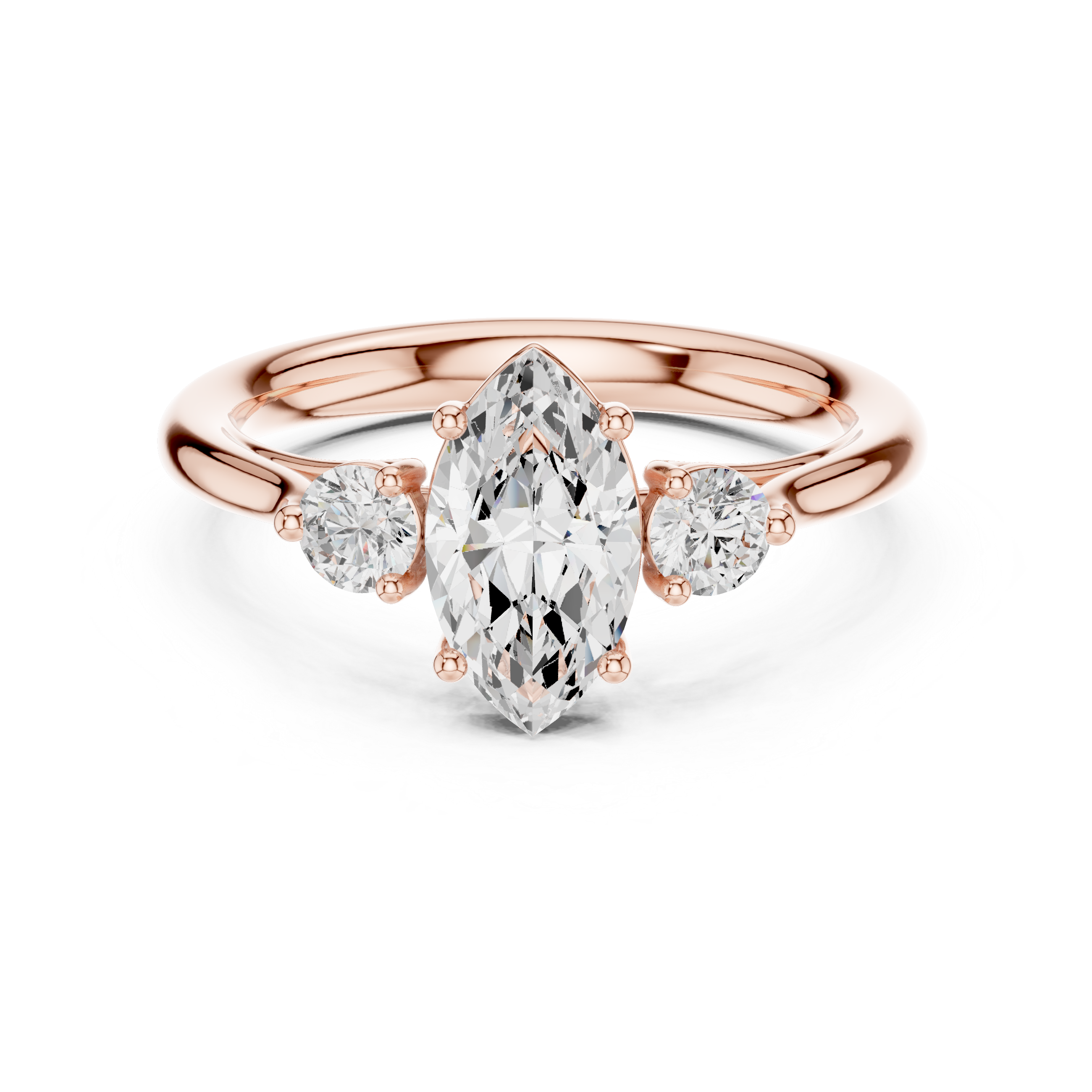 Zola Marquise Cut Bezel Set Lab Grown Diamond Ring