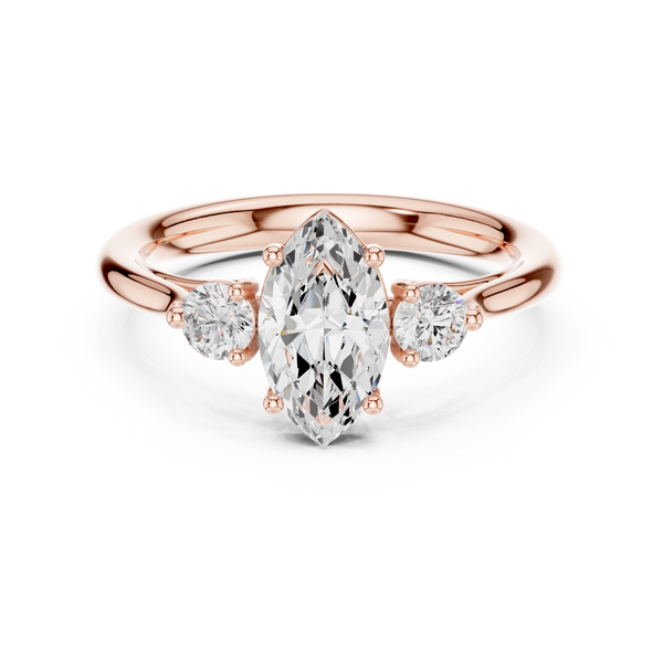 Zola Marquise Cut Bezel Set Lab Grown Diamond Ring