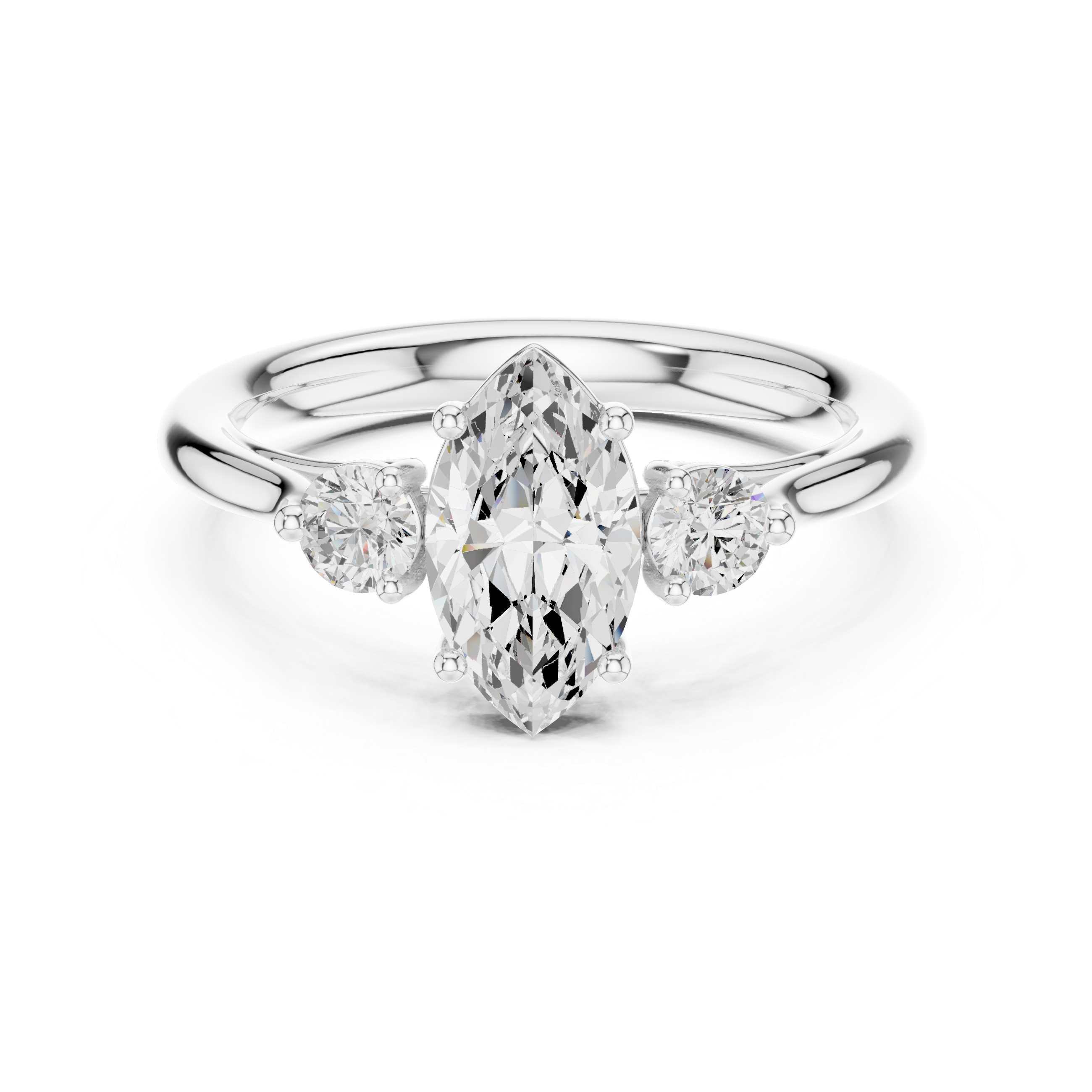 Zola Marquise Cut Bezel Set Lab Grown Diamond Ring