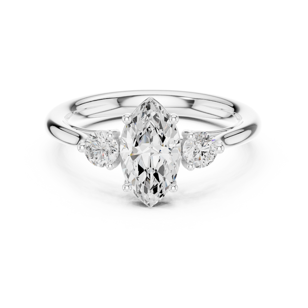 Zola Marquise Cut Bezel Set Lab Grown Diamond Ring