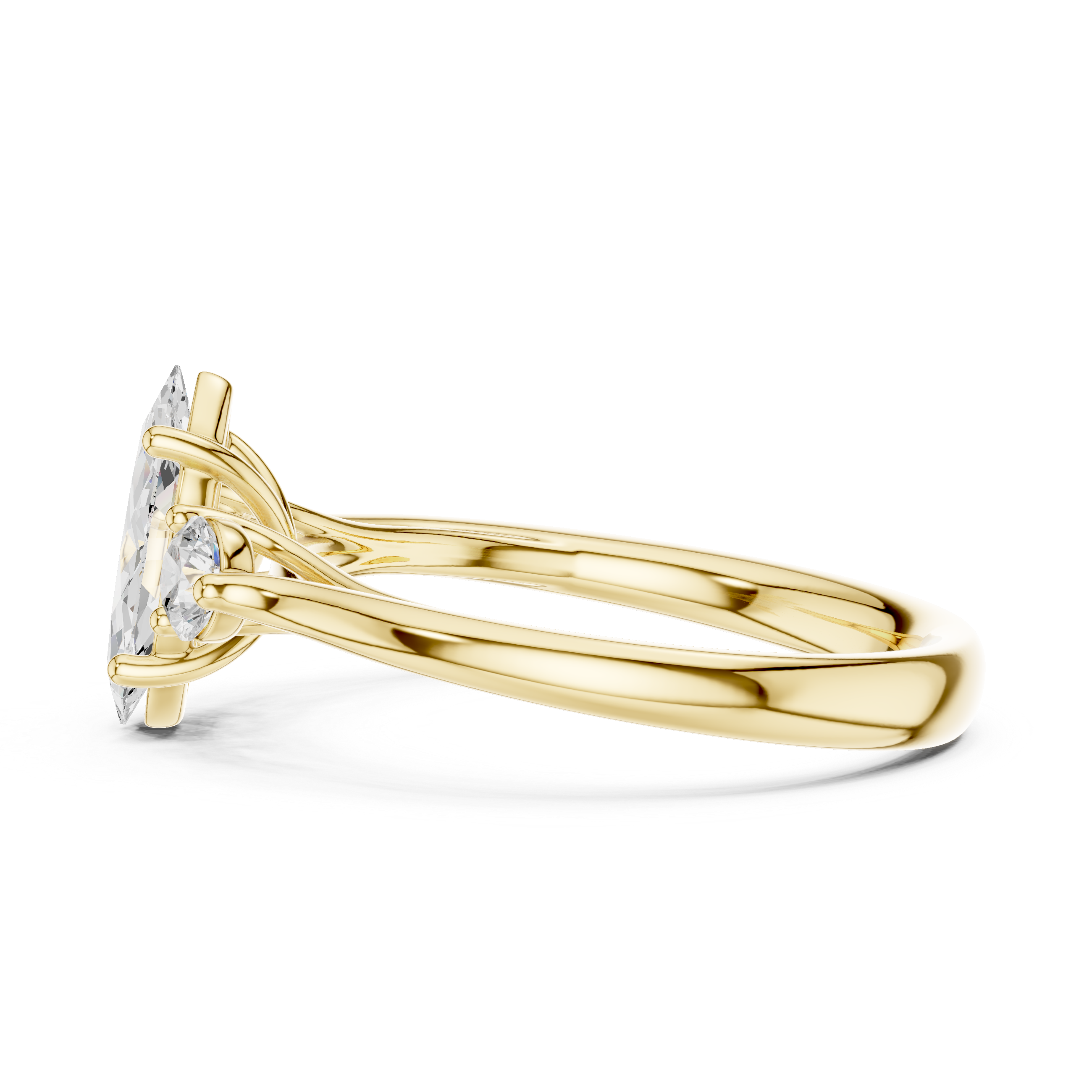 Zola Marquise Cut Bezel Set Lab Grown Diamond Ring