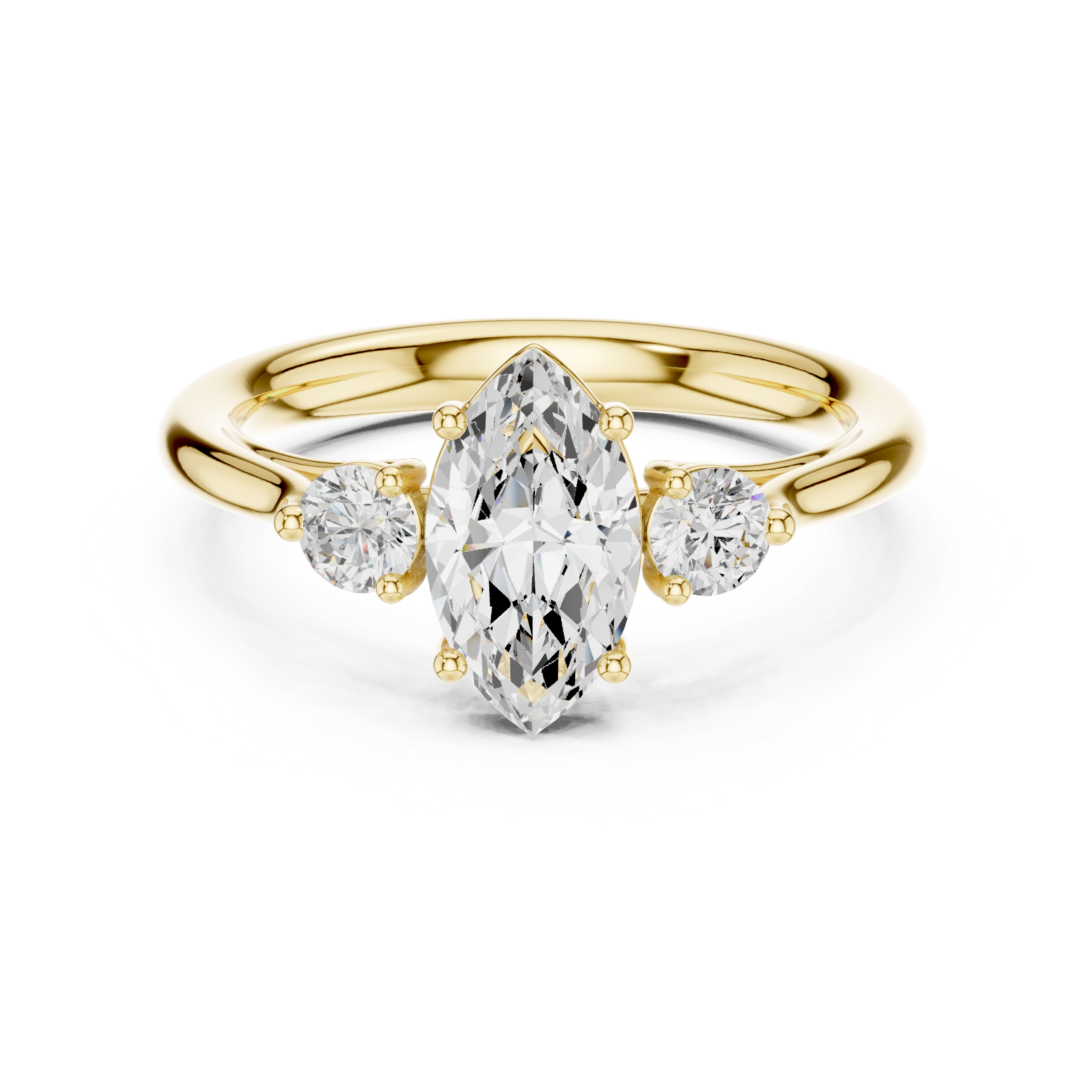 Zola Marquise Cut Bezel Set Lab Grown Diamond Ring