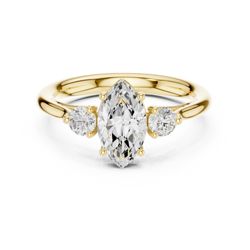Zola Marquise Cut Bezel Set Lab Grown Diamond Ring