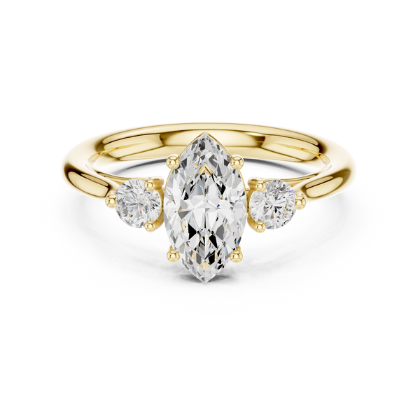 Zola Marquise Cut Bezel Set Lab Grown Diamond Ring