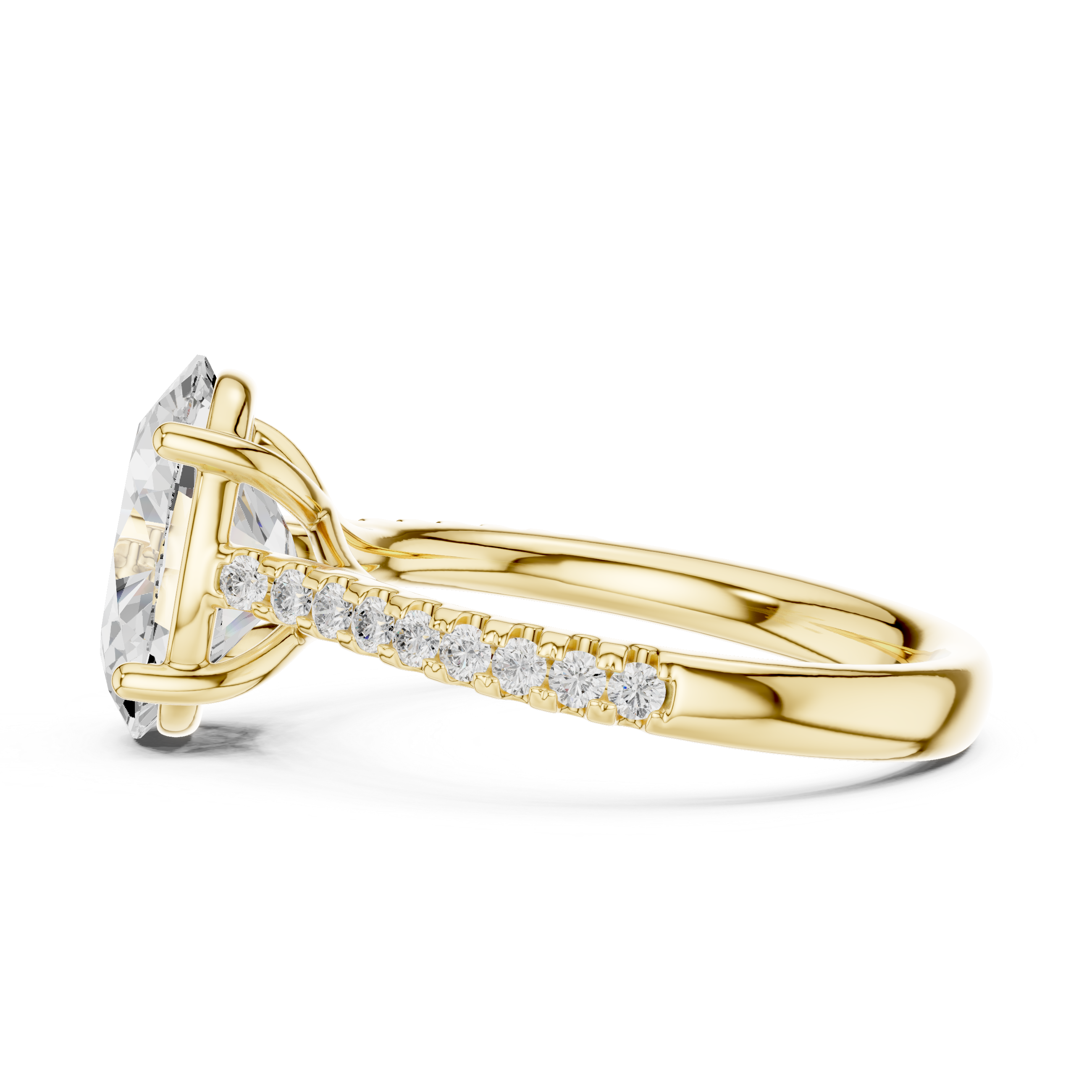Ayla Marquise Cut Twisted Band Lab Grown Diamond Ring
