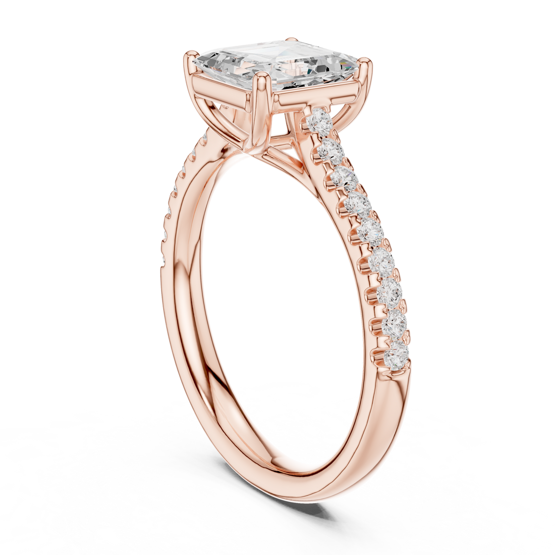 Rania Asscher Cut Halo Lab Grown Diamond Ring
