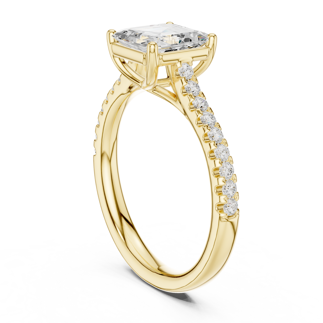 Rania Asscher Cut Halo Lab Grown Diamond Ring