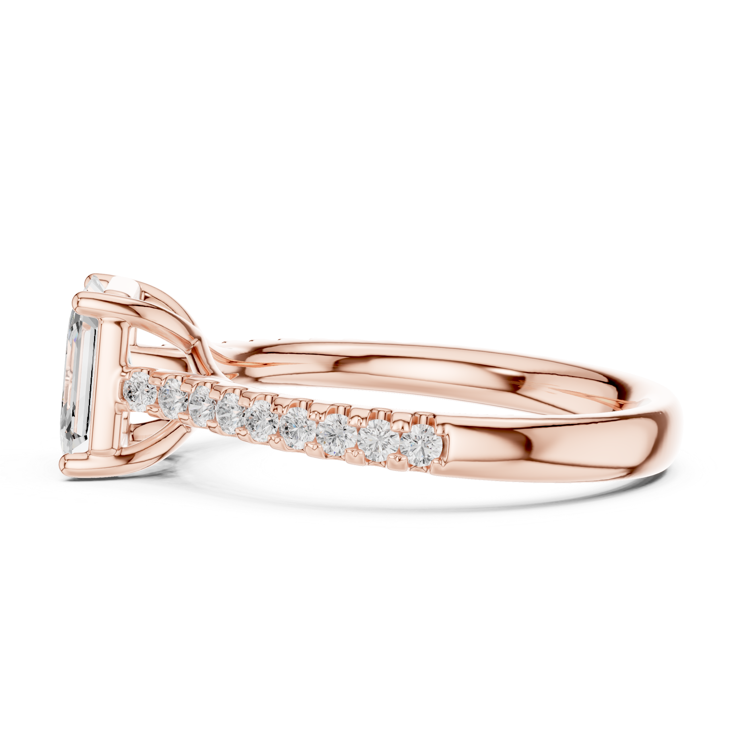 Rania Asscher Cut Halo Lab Grown Diamond Ring