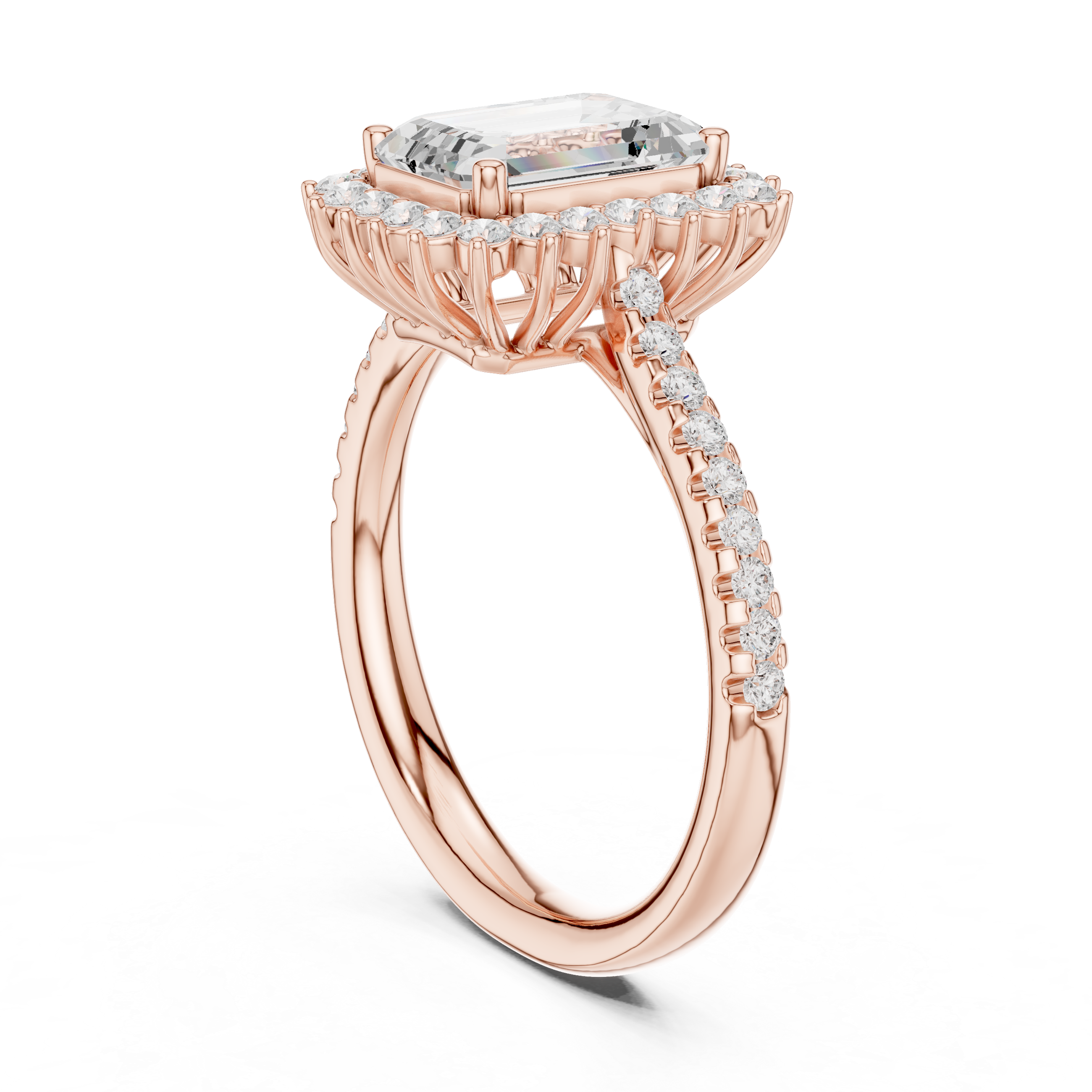 Rhea Princess Cut Twisted Band Lab Grown Diamond Ring