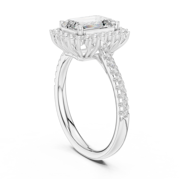 Rhea Princess Cut Twisted Band Lab Grown Diamond Ring