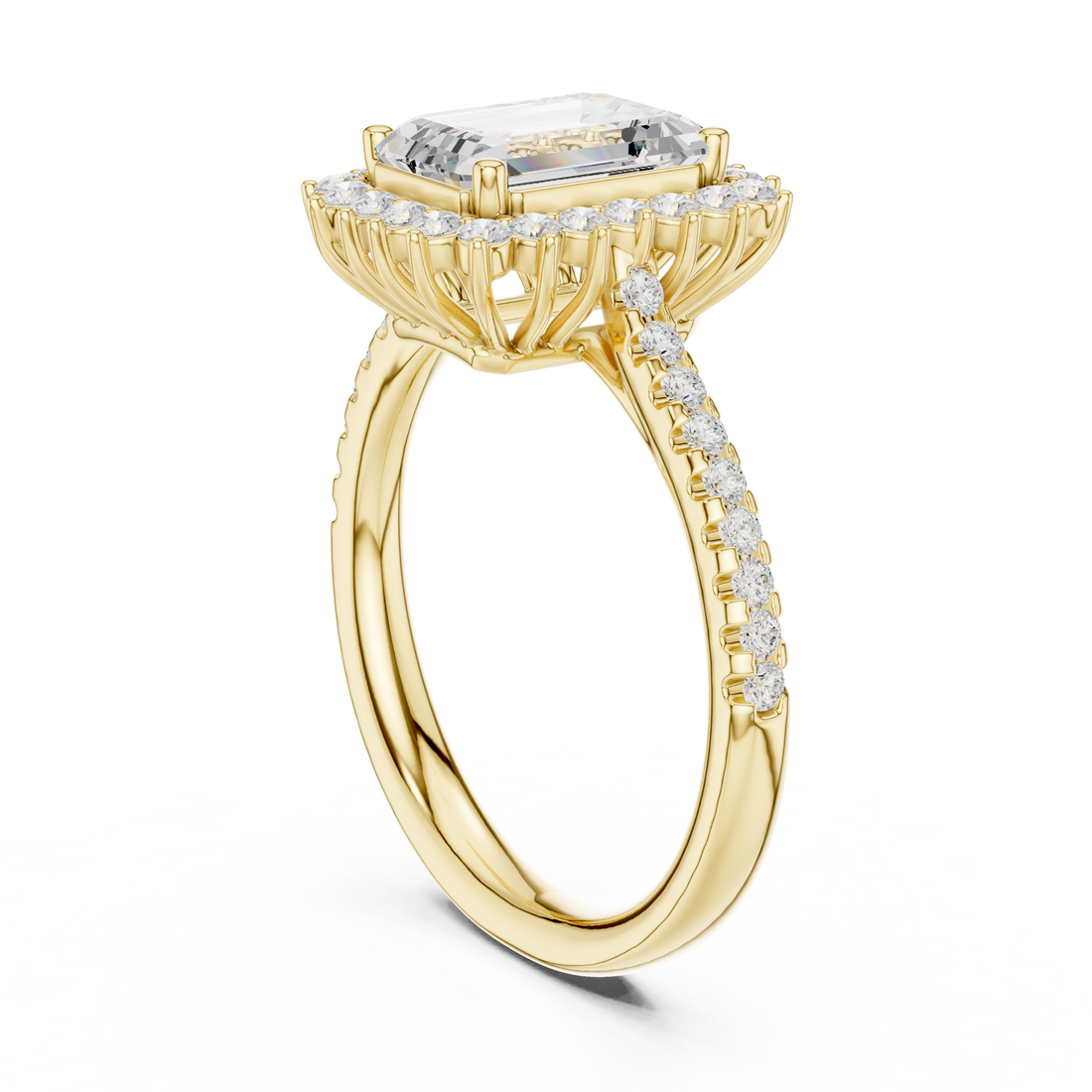 Rhea Princess Cut Twisted Band Lab Grown Diamond Ring