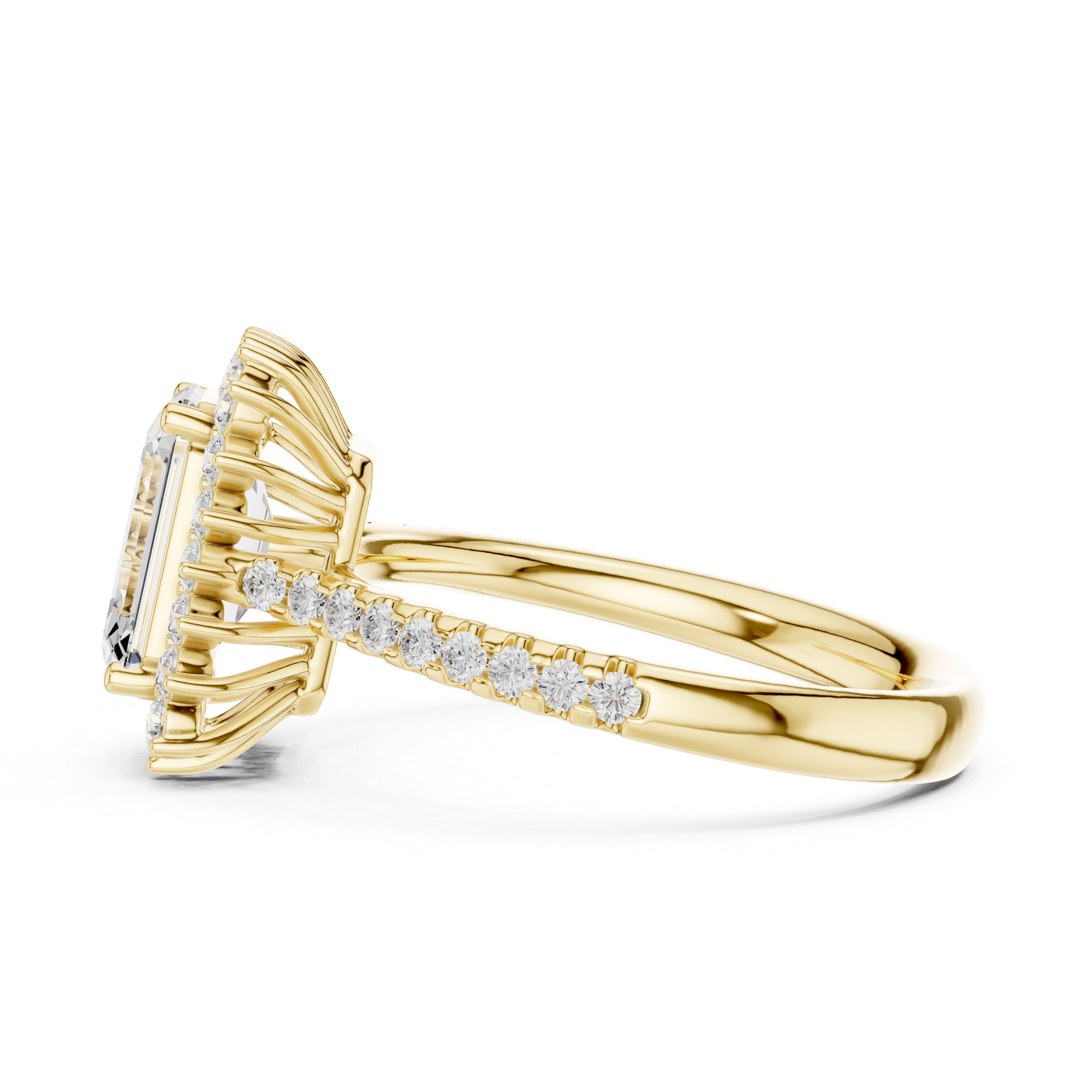 Rhea Princess Cut Twisted Band Lab Grown Diamond Ring