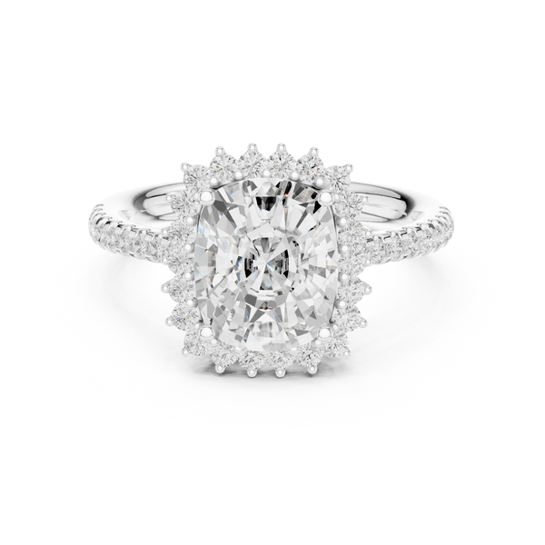 Neri Asscher Cut Twisted Band Lab Grown Diamond Ring