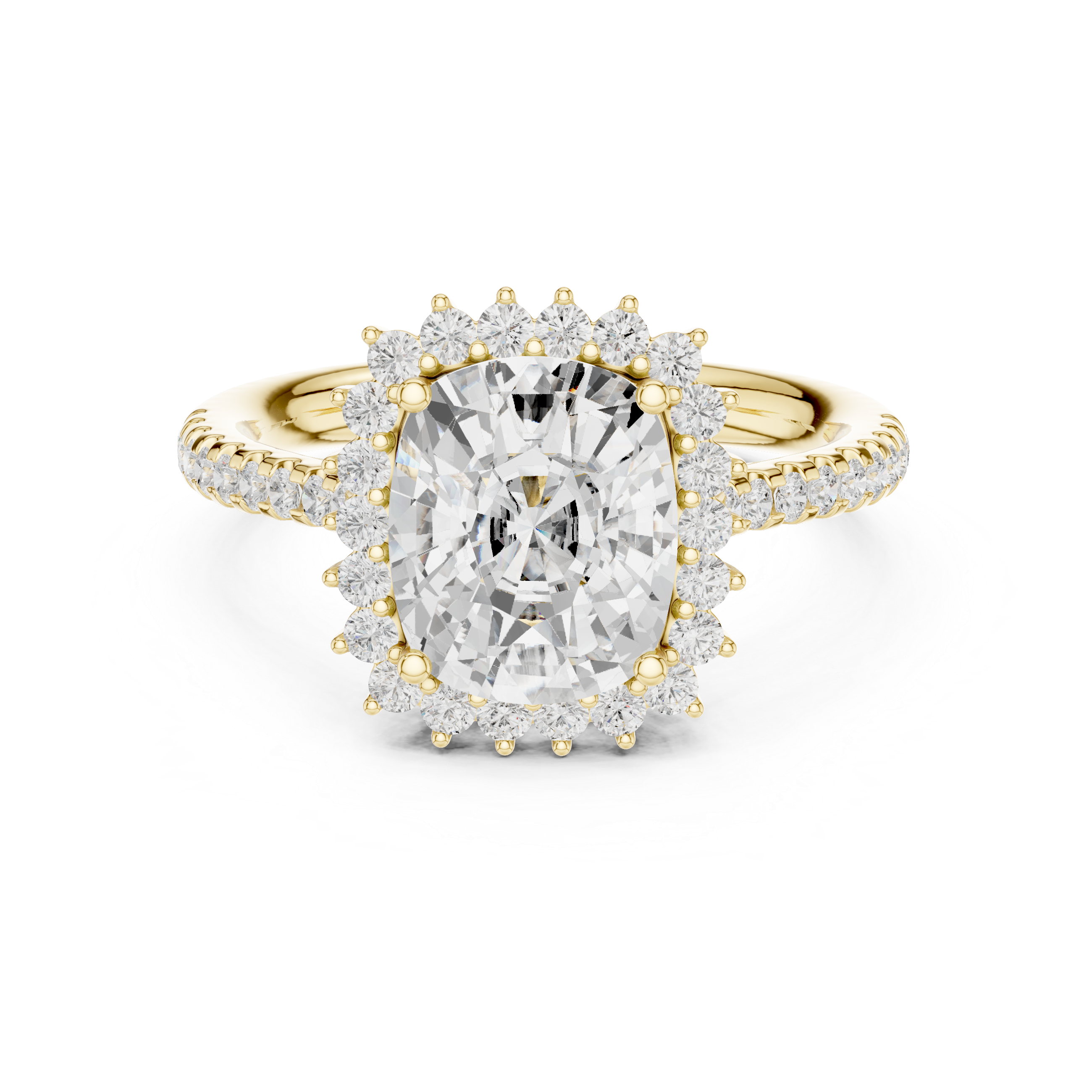 Neri Asscher Cut Twisted Band Lab Grown Diamond Ring