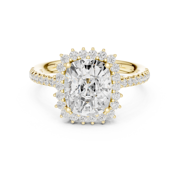 Neri Asscher Cut Twisted Band Lab Grown Diamond Ring