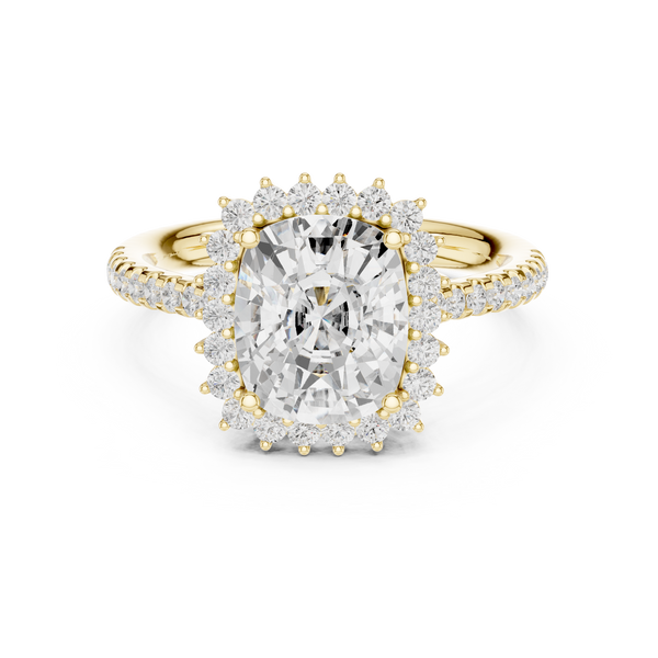 Neri Asscher Cut Twisted Band Lab Grown Diamond Ring