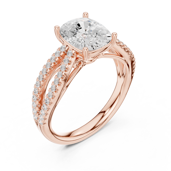 Nova Asscher Cut Art Deco Lab Grown Diamond Ring