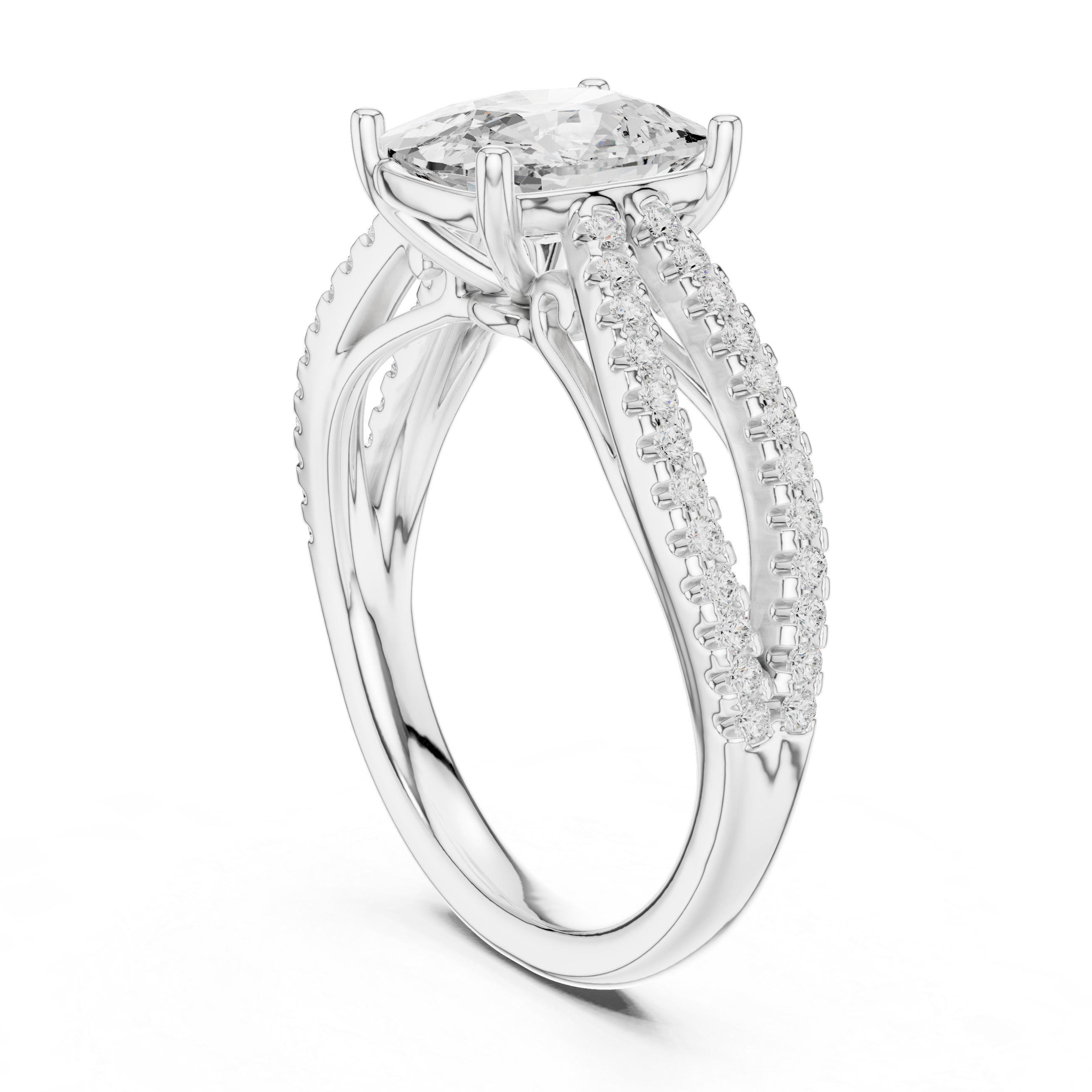 Nova Asscher Cut Art Deco Lab Grown Diamond Ring