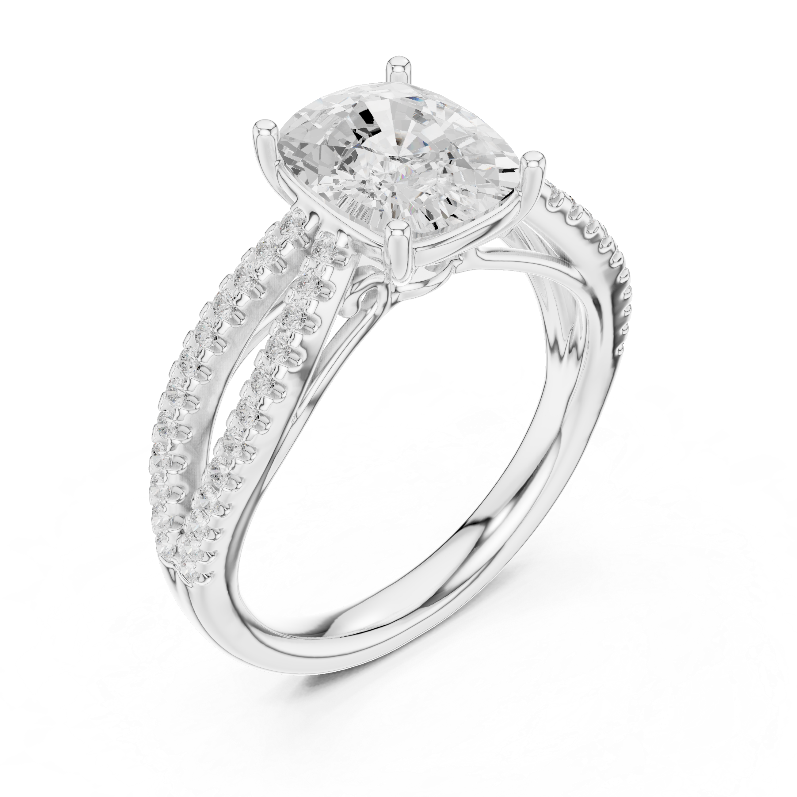 Nova Asscher Cut Art Deco Lab Grown Diamond Ring