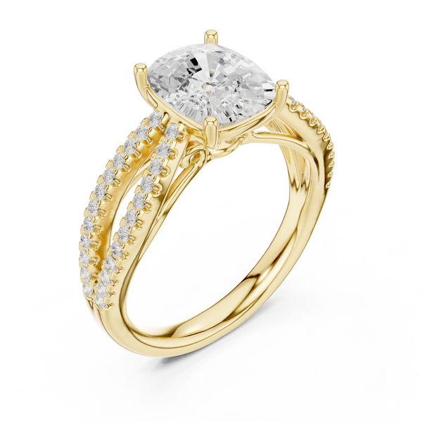 Nova Asscher Cut Art Deco Lab Grown Diamond Ring
