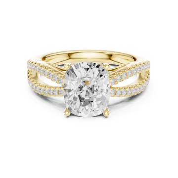 Nova Asscher Cut Art Deco Lab Grown Diamond Ring
