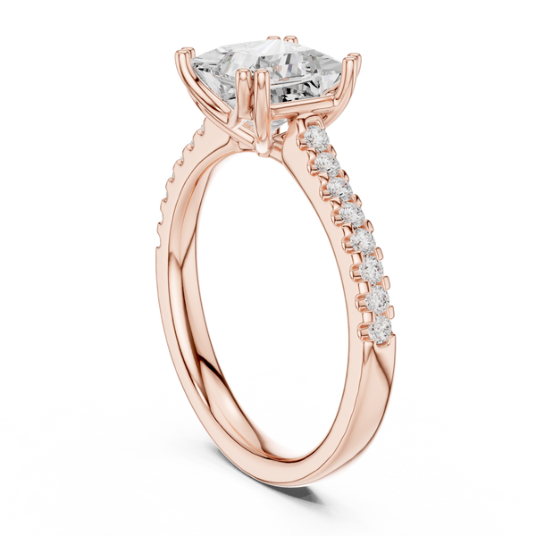Freya Antique Milgrain Border Lab Grown Diamond Ring