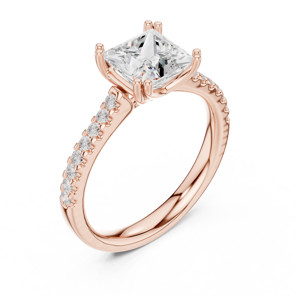 Freya Antique Milgrain Border Lab Grown Diamond Ring