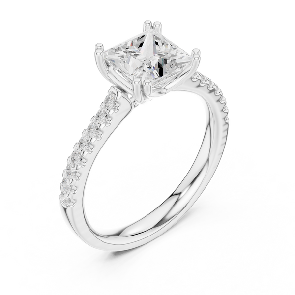 Freya Antique Milgrain Border Lab Grown Diamond Ring