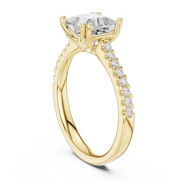 Freya Antique Milgrain Border Lab Grown Diamond Ring