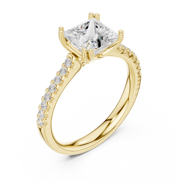 Freya Antique Milgrain Border Lab Grown Diamond Ring